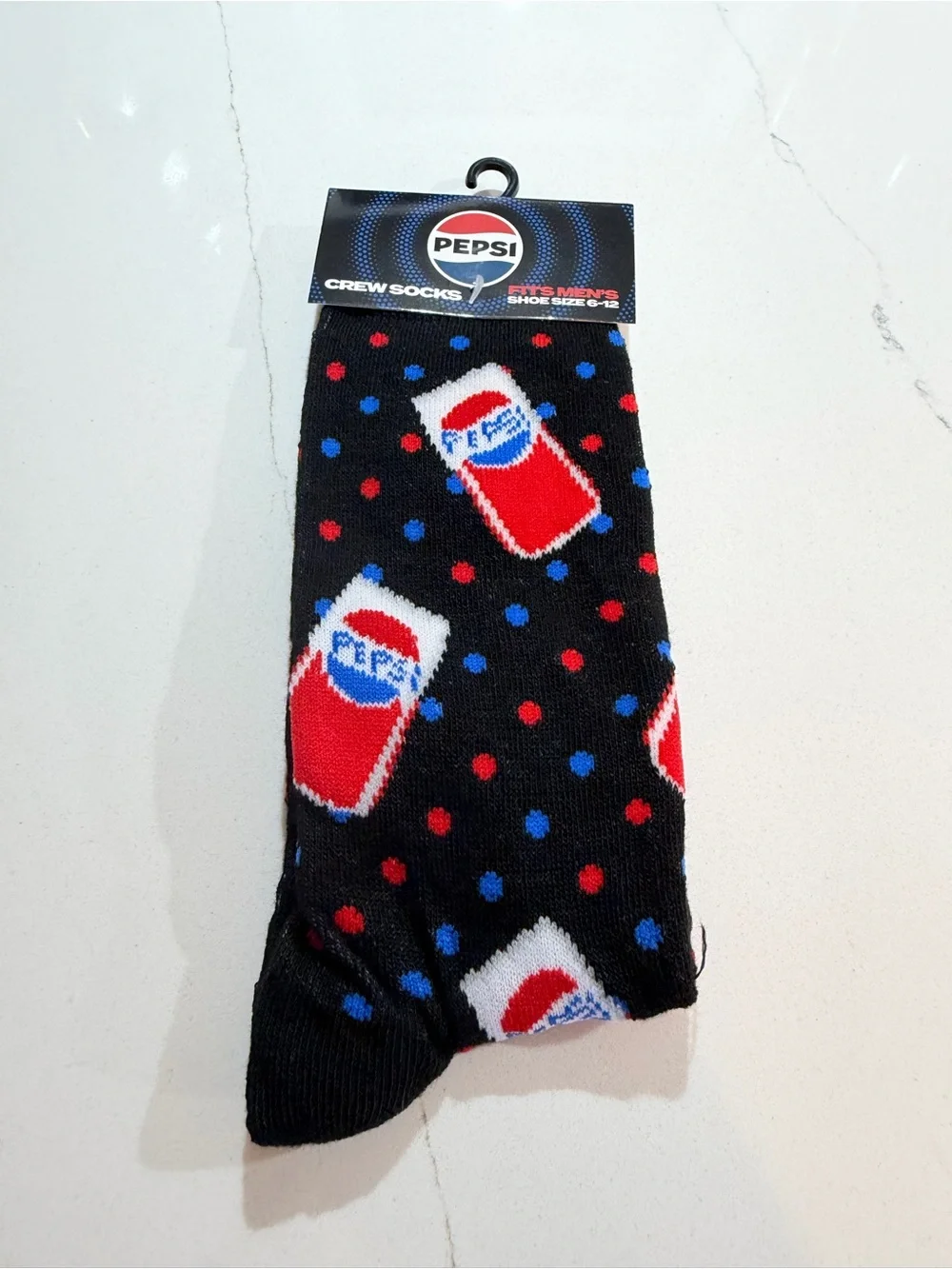 Pepsi Men's Crew Socks Size 6-12 NWT New With Tags